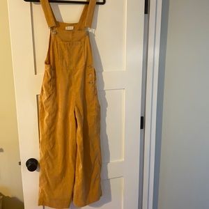 Yellow/Orange corduroy jumpsuit